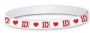 V�ce informac� o v�robku N�ramek silikonov� - One Direction/b�l� s �erven�m 1D